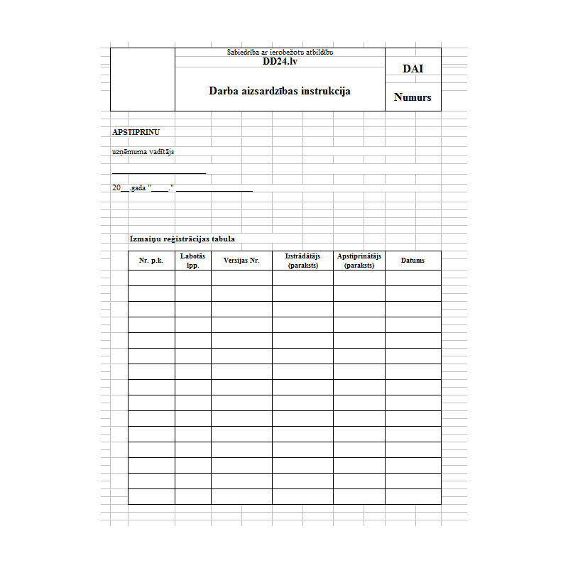 Darba aizsardzības instrukcija taksometra vadītājam