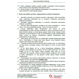Darba aizsardzības instrukcija apsardzes organizatoram